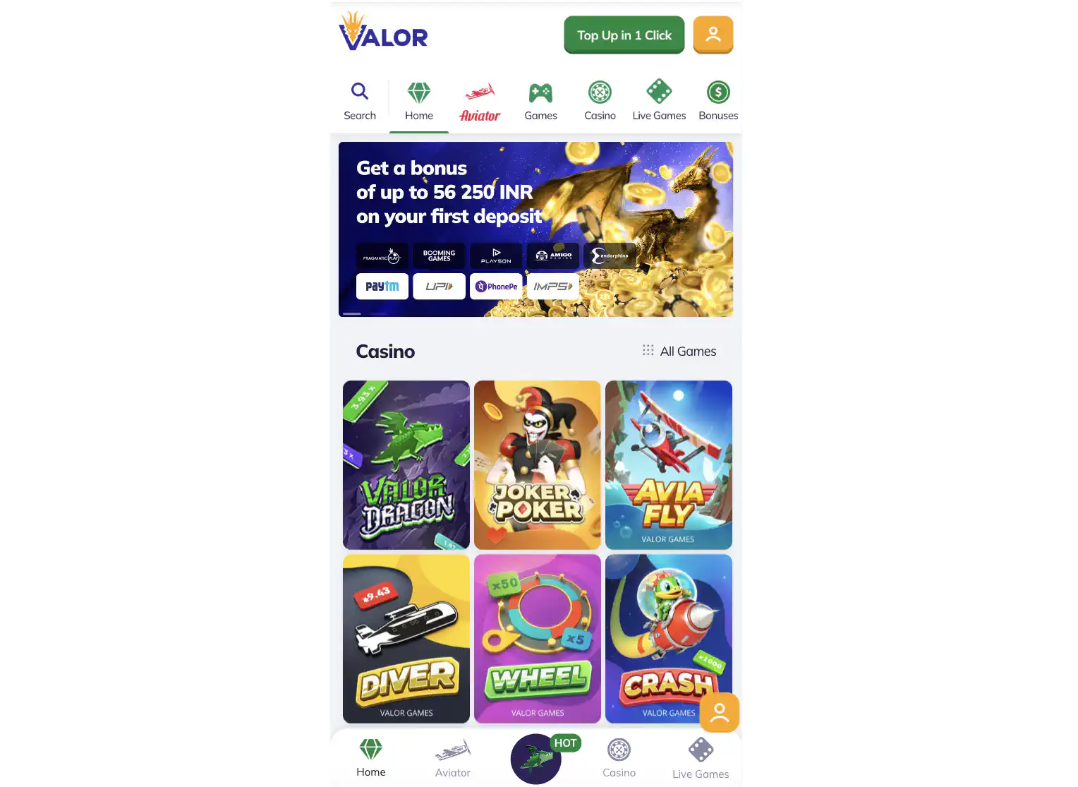 Valor Bet app download apk