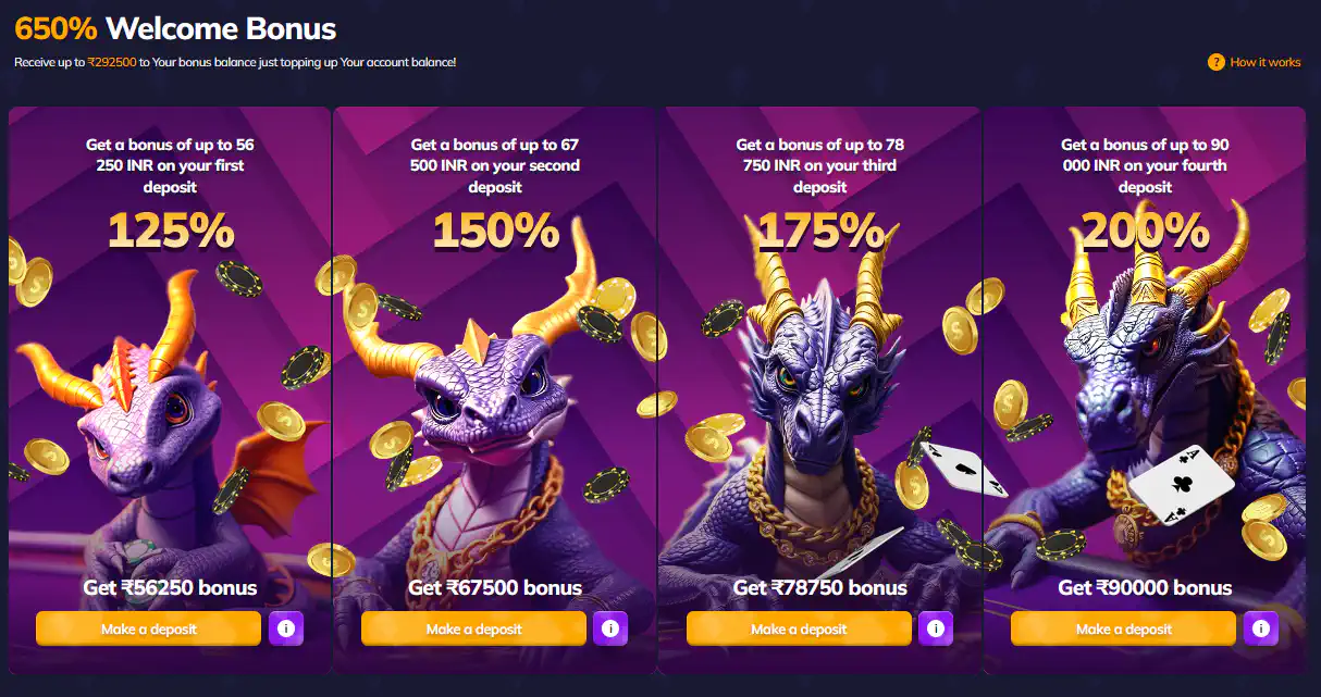 Valor casino welcome bonuses for Indian players
